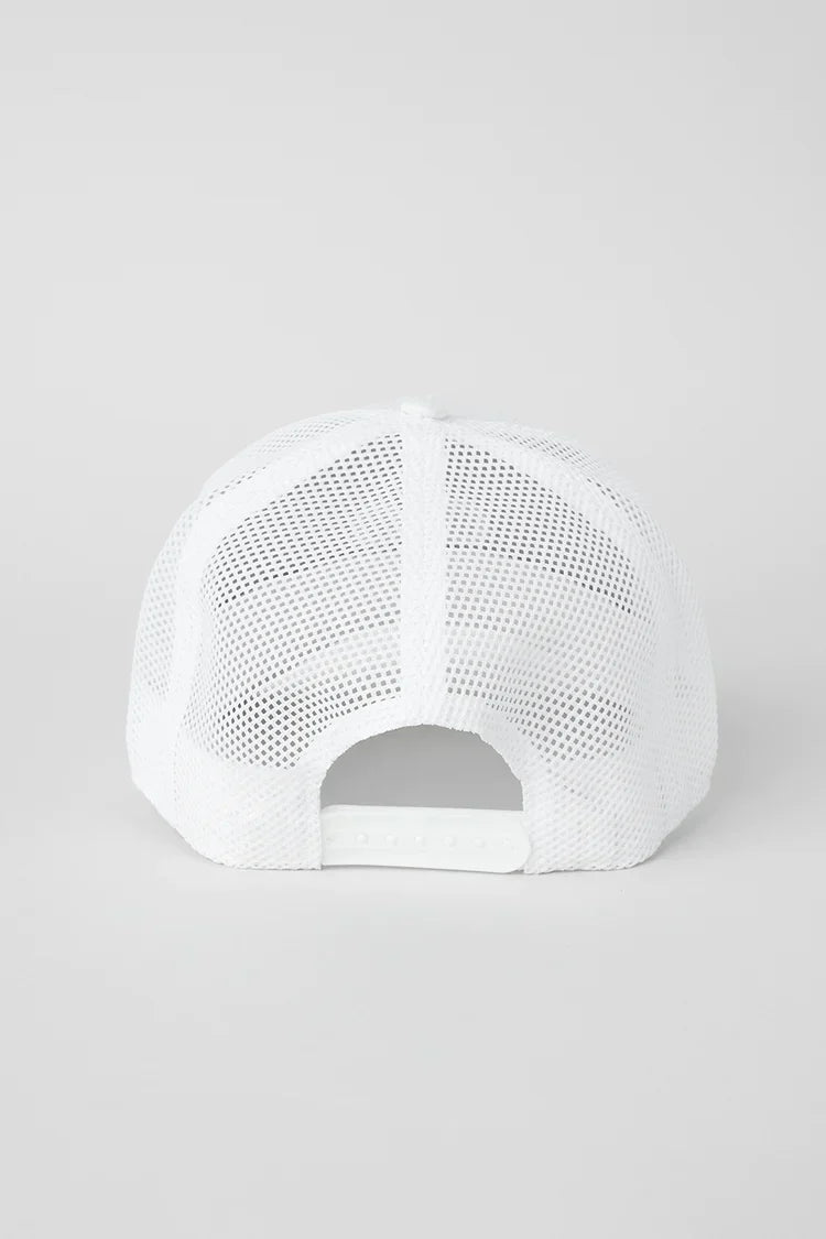 District Trucker Hat - White/White